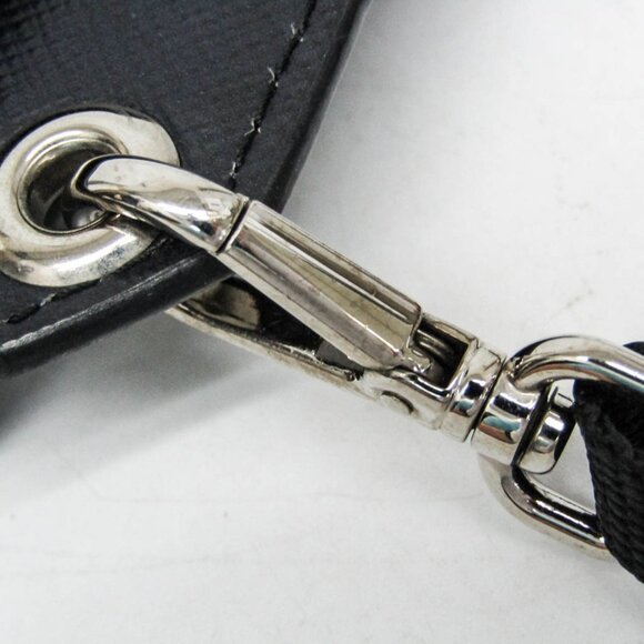 PRADA Black Leather Saffiano Shoulder Bag - Picture 10 of 14